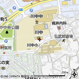 下関市立　川中幼稚園周辺の地図