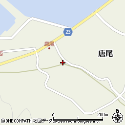 唐尾公民館周辺の地図