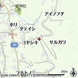 徳島県三好市池田町中西コヤシキ955周辺の地図