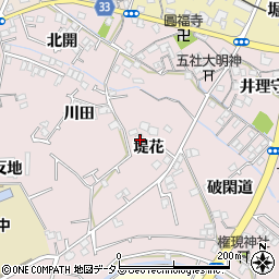 徳島県小松島市日開野町堤花周辺の地図