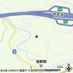 徳島県三好市池田町佐野西三谷周辺の地図
