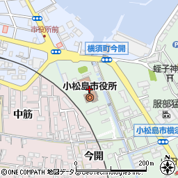 小松島市役所　総務部税務課納税担当周辺の地図