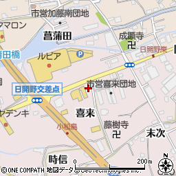 徳島県小松島市小松島町喜来周辺の地図