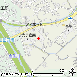 愛媛県四国中央市金生町山田井6周辺の地図