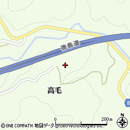 徳島県三好市池田町佐野高毛867周辺の地図