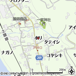徳島県三好市池田町中西ホリ周辺の地図
