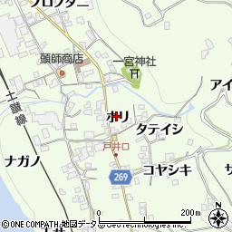 徳島県三好市池田町中西（ホリ）周辺の地図