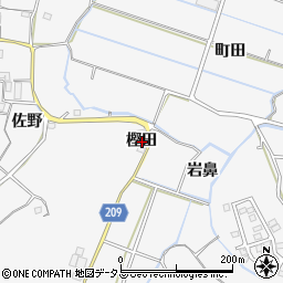 徳島県徳島市渋野町（樫田）周辺の地図