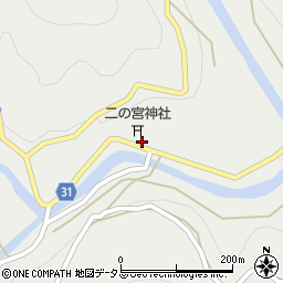 徳島県名西郡神山町阿野二ノ宮周辺の地図