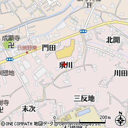 徳島県小松島市日開野町泉川周辺の地図