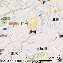 徳島県小松島市日開野町（泉川）周辺の地図