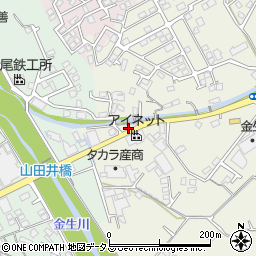 愛媛県四国中央市金生町山田井1周辺の地図