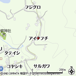 徳島県三好市池田町中西（アイノフチ）周辺の地図