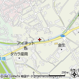愛媛県四国中央市金生町山田井41周辺の地図
