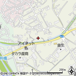愛媛県四国中央市金生町山田井38周辺の地図
