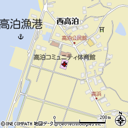 高泊コミュニティ体育館周辺の地図