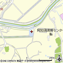 阿知須南排水機場周辺の地図