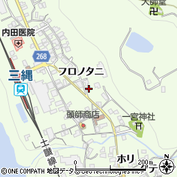 徳島県三好市池田町中西フロノタニ1408周辺の地図