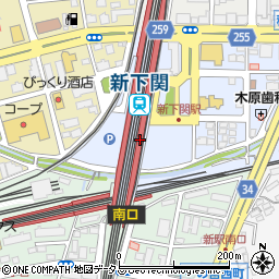 下関市役所　新下関駅観光案内所周辺の地図