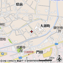 徳島県小松島市中郷町（大瀬町）周辺の地図