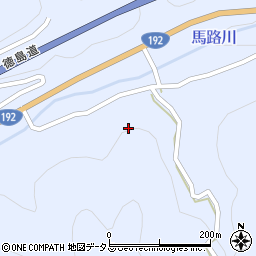 徳島県三好市池田町馬路桜渕周辺の地図