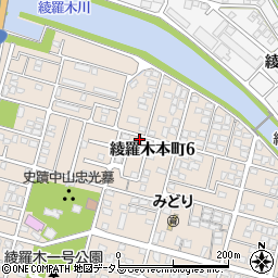 山口県下関市綾羅木本町6丁目周辺の地図