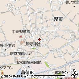 徳島県小松島市中郷町県前111周辺の地図