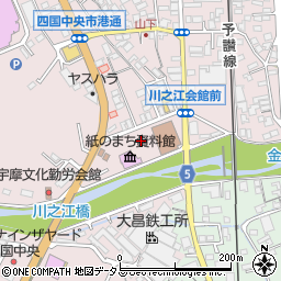 四国中央市民会館川之江会館周辺の地図