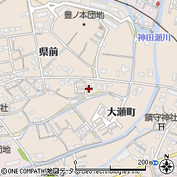 徳島県小松島市中郷町県前158周辺の地図