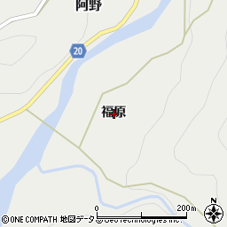 徳島県名西郡神山町阿野福原周辺の地図