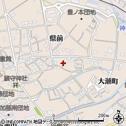 徳島県小松島市中郷町県前161-7周辺の地図