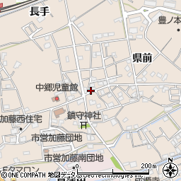 徳島県小松島市中郷町県前98-1周辺の地図