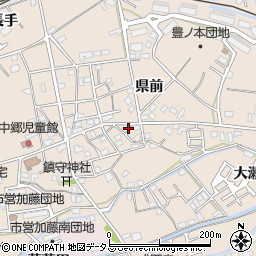 徳島県小松島市中郷町県前56周辺の地図