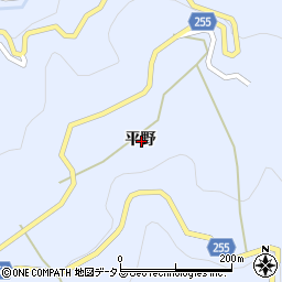 徳島県美馬郡つるぎ町貞光平野周辺の地図