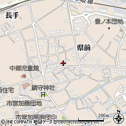 徳島県小松島市中郷町県前84周辺の地図
