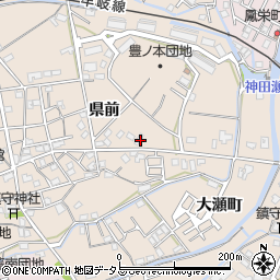 徳島県小松島市中郷町県前162周辺の地図