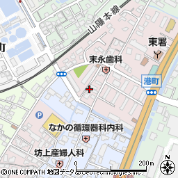 山口県下関市長府八幡町周辺の地図