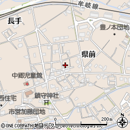 徳島県小松島市中郷町県前64周辺の地図