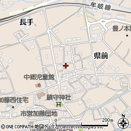 徳島県小松島市中郷町県前59周辺の地図