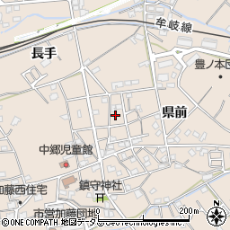 徳島県小松島市中郷町県前38周辺の地図