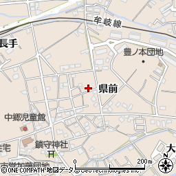 徳島県小松島市中郷町県前51周辺の地図