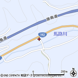 徳島県三好市池田町馬路竹ノ内周辺の地図