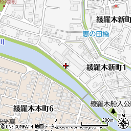 綾羅木典礼会館周辺の地図