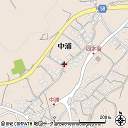 山口県防府市田島中浦周辺の地図