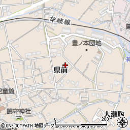 徳島県小松島市中郷町県前53周辺の地図