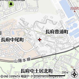 山口県下関市長府豊浦町周辺の地図