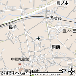 徳島県小松島市中郷町県前21周辺の地図