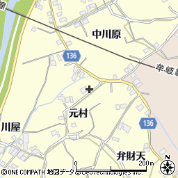 徳島県小松島市前原町元村周辺の地図