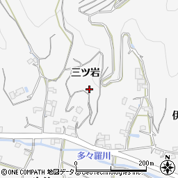 徳島県徳島市渋野町（三ツ岩）周辺の地図