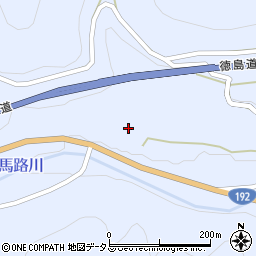 徳島県三好市池田町馬路寺道周辺の地図
